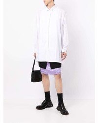 Мужская белая рубашка с длинным рукавом от Raf Simons