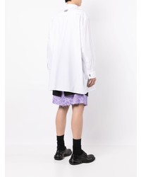 Мужская белая рубашка с длинным рукавом от Raf Simons