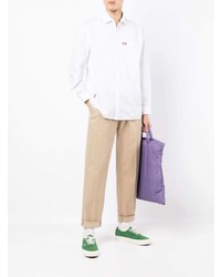 Мужская белая рубашка с длинным рукавом от Izzue