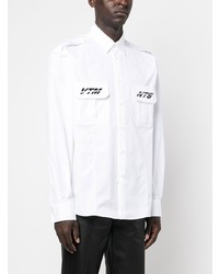 Мужская белая рубашка с длинным рукавом от VTMNTS