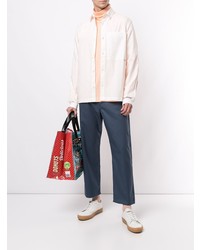 Мужская белая рубашка с длинным рукавом от Sunnei