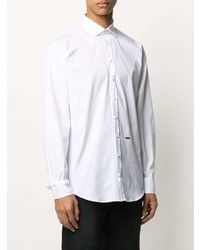 Мужская белая рубашка с длинным рукавом от DSQUARED2