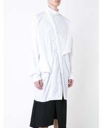 Мужская белая рубашка с длинным рукавом от Moohong