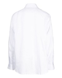Мужская белая рубашка с длинным рукавом от Trussardi