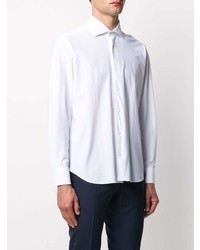 Мужская белая рубашка с длинным рукавом от Corneliani