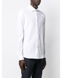 Мужская белая рубашка с длинным рукавом от Fay