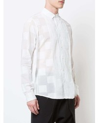 Мужская белая рубашка с длинным рукавом от Private Stock