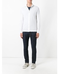 Мужская белая рубашка с длинным рукавом от Zanone