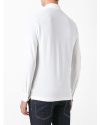 Мужская белая рубашка с длинным рукавом от Zanone