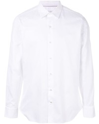 Мужская белая рубашка с длинным рукавом от Loro Piana