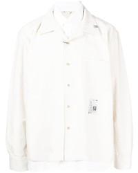 Мужская белая рубашка с длинным рукавом от Maison Mihara Yasuhiro