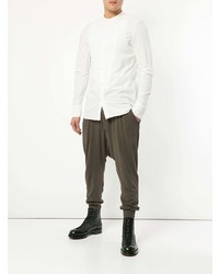 Мужская белая рубашка с длинным рукавом от Masnada