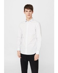 Мужская белая рубашка с длинным рукавом от Mango Man