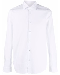 Мужская белая рубашка с длинным рукавом от Manuel Ritz