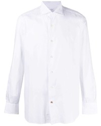 Мужская белая рубашка с длинным рукавом от Mazzarelli