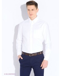 Мужская белая рубашка с длинным рукавом от MEXX