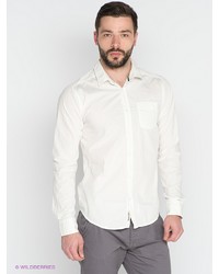 Мужская белая рубашка с длинным рукавом от Mezaguz
