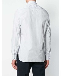 Мужская белая рубашка с длинным рукавом от Isaia