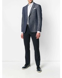 Мужская белая рубашка с длинным рукавом от Isaia