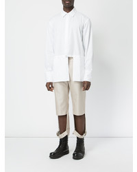 Мужская белая рубашка с длинным рукавом от Delada