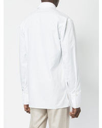 Мужская белая рубашка с длинным рукавом от Delada