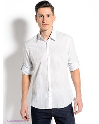 Мужская белая рубашка с длинным рукавом от MONDIGO