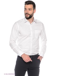 Мужская белая рубашка с длинным рукавом от MONDIGO