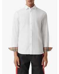 Мужская белая рубашка с длинным рукавом от Burberry