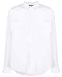 Мужская белая рубашка с длинным рукавом от Moschino