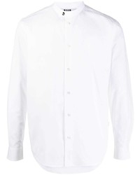 Мужская белая рубашка с длинным рукавом от MSGM