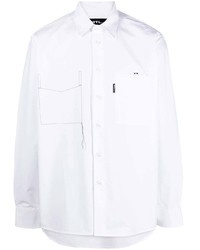 Мужская белая рубашка с длинным рукавом от MTL STUDIO