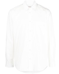 Мужская белая рубашка с длинным рукавом от Nanushka
