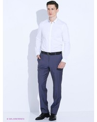 Мужская белая рубашка с длинным рукавом от Oodji