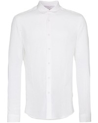 Мужская белая рубашка с длинным рукавом от Orlebar Brown