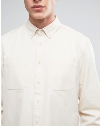 Мужская белая рубашка с длинным рукавом от Asos