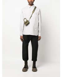 Мужская белая рубашка с длинным рукавом от Studio Nicholson