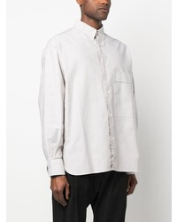 Мужская белая рубашка с длинным рукавом от Studio Nicholson