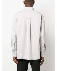 Мужская белая рубашка с длинным рукавом от Studio Nicholson