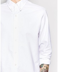 Мужская белая рубашка с длинным рукавом от Timberland