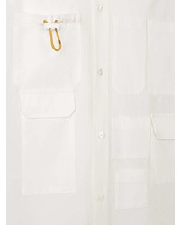 Мужская белая рубашка с длинным рукавом от Fendi