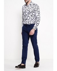 Мужская белая рубашка с длинным рукавом от Piazza Italia