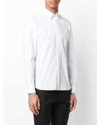 Мужская белая рубашка с длинным рукавом от Saint Laurent