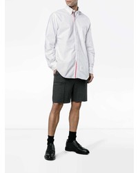 Мужская белая рубашка с длинным рукавом от Thom Browne