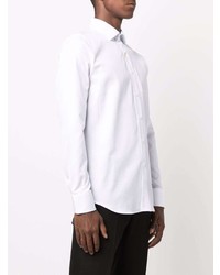 Мужская белая рубашка с длинным рукавом от Canali
