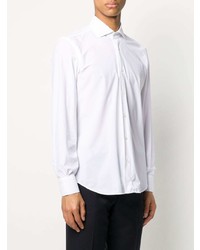 Мужская белая рубашка с длинным рукавом от Mazzarelli