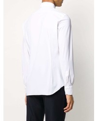 Мужская белая рубашка с длинным рукавом от Mazzarelli