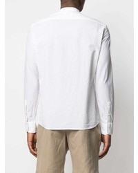 Мужская белая рубашка с длинным рукавом от Mazzarelli