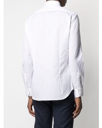 Мужская белая рубашка с длинным рукавом от Mazzarelli