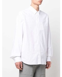 Мужская белая рубашка с длинным рукавом от Kenzo