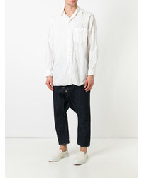 Мужская белая рубашка с длинным рукавом от Casey Casey